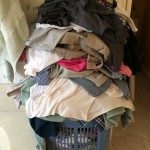 This is a generic picture of a heaping dirty clothes hamper from somewhere. It's certainly NOT a picture from my bathroom!